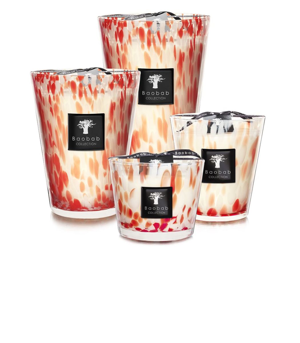 SCENTED CANDLE PEARLS CORAL