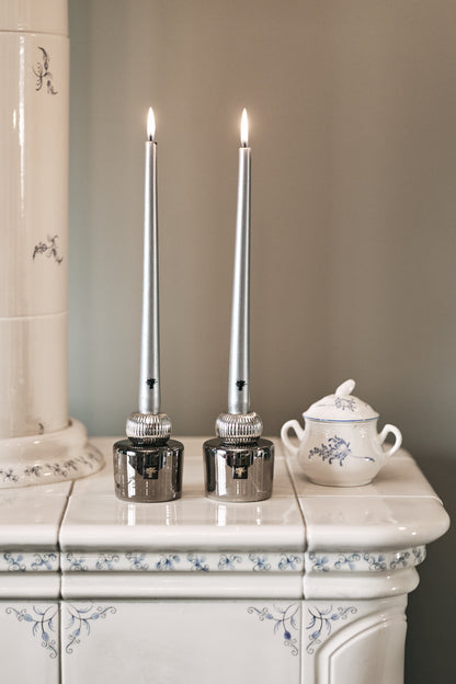 CANDLE HOLDER TWINS LES EXCLUSIVES PLATINUM