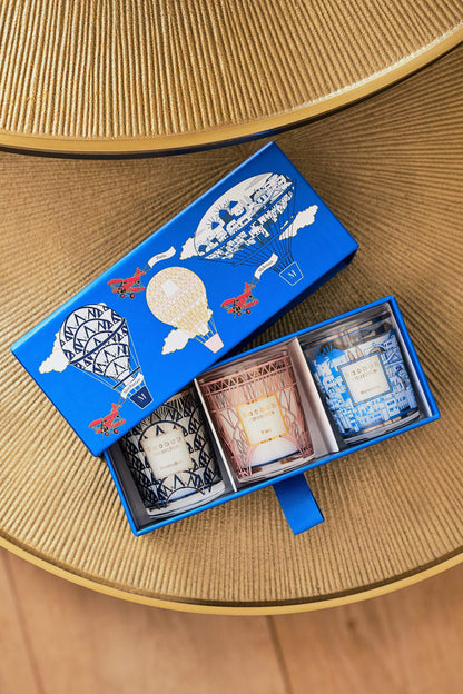 TRIO TRAVEL CANDLES MANHATTAN-PARIS-MYKONOS